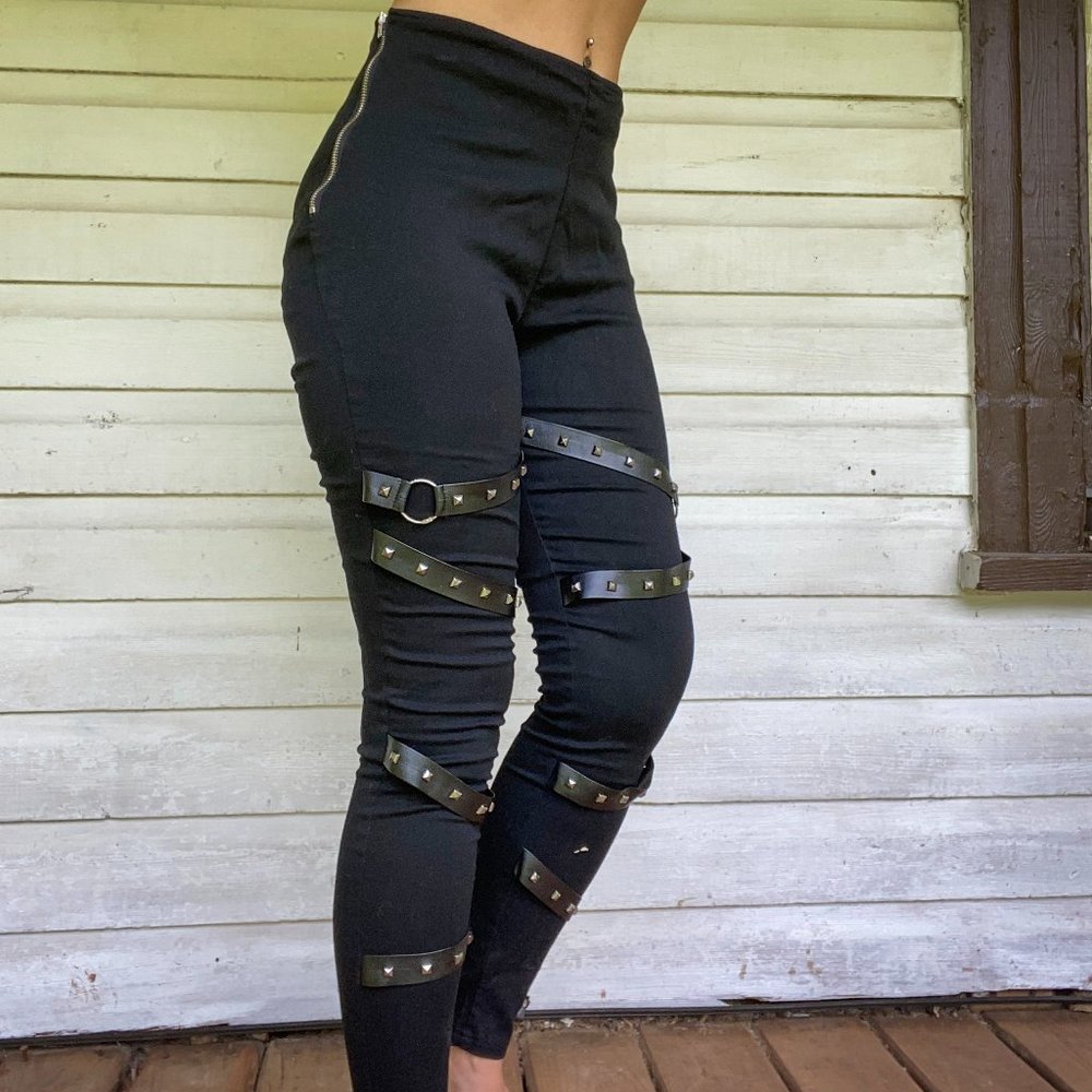 Stretchy Goth Style Slacks/Leggings